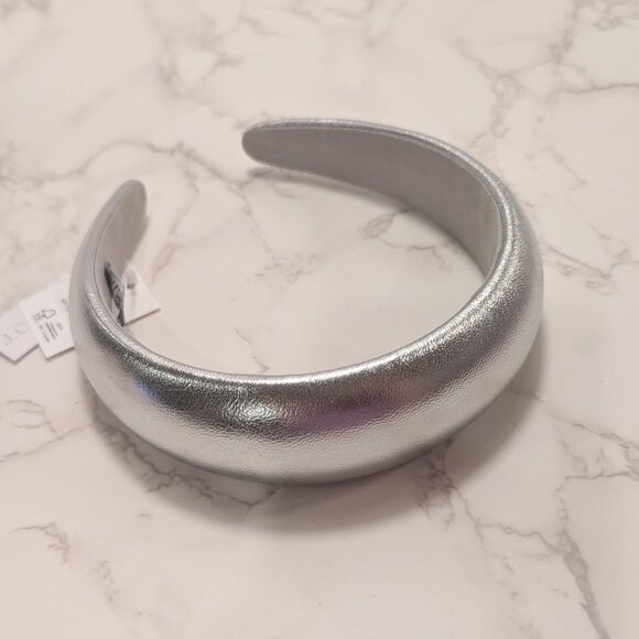 J.Crew Oversized Metallic Leather Headband - Picture 1 of 5
